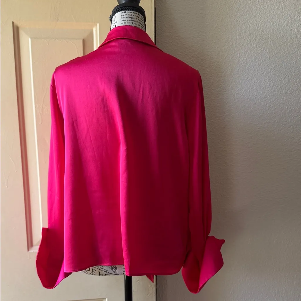 Worthington  Fuchsia Button-Down Shirt - Image 3