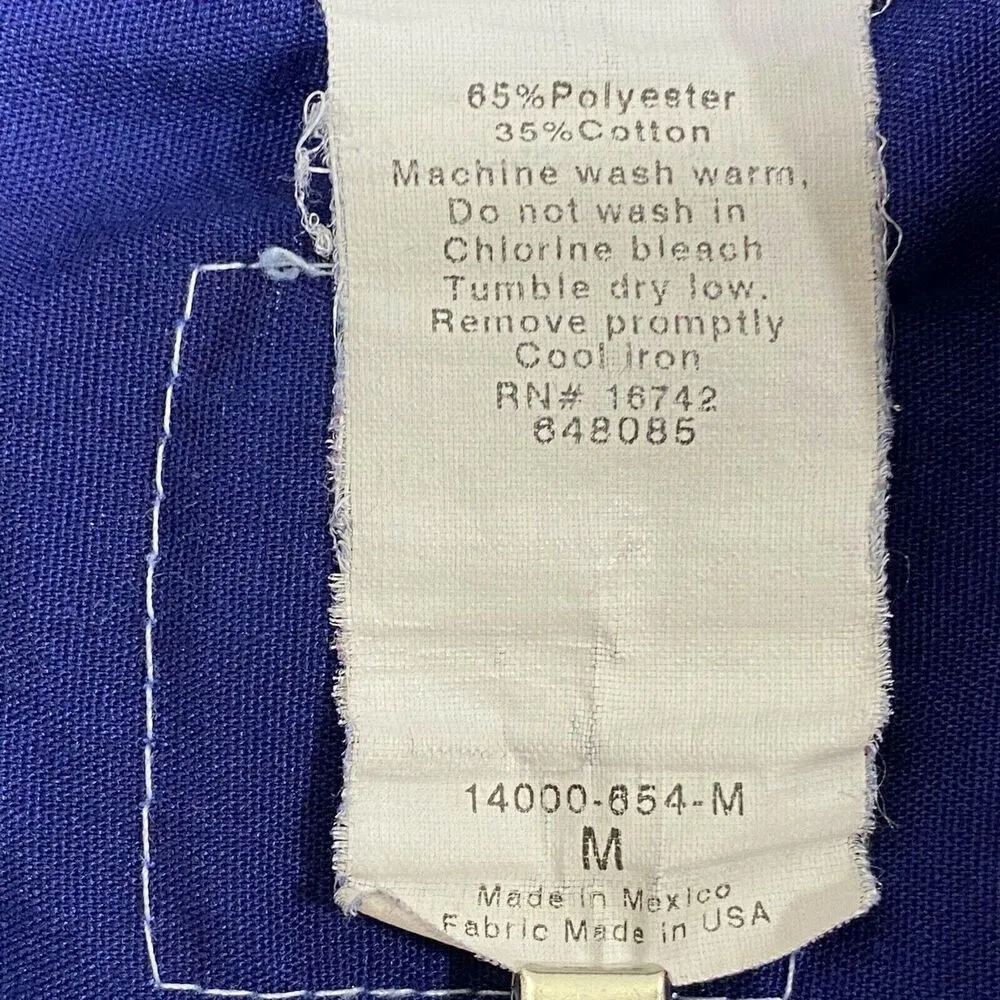 UA Scrubs Uniform Advantage Solid Blue Scrub Top Shirt Size Medium M - Image 4