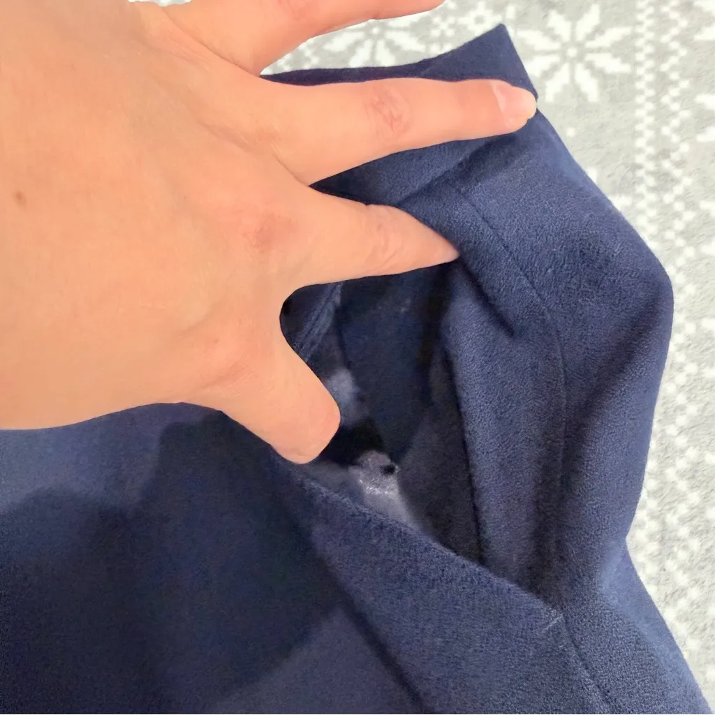 Pendleton Women’s Virgin Wool Navy Pants 18 Petite Lined Pockets Workwear Casual - Image 6