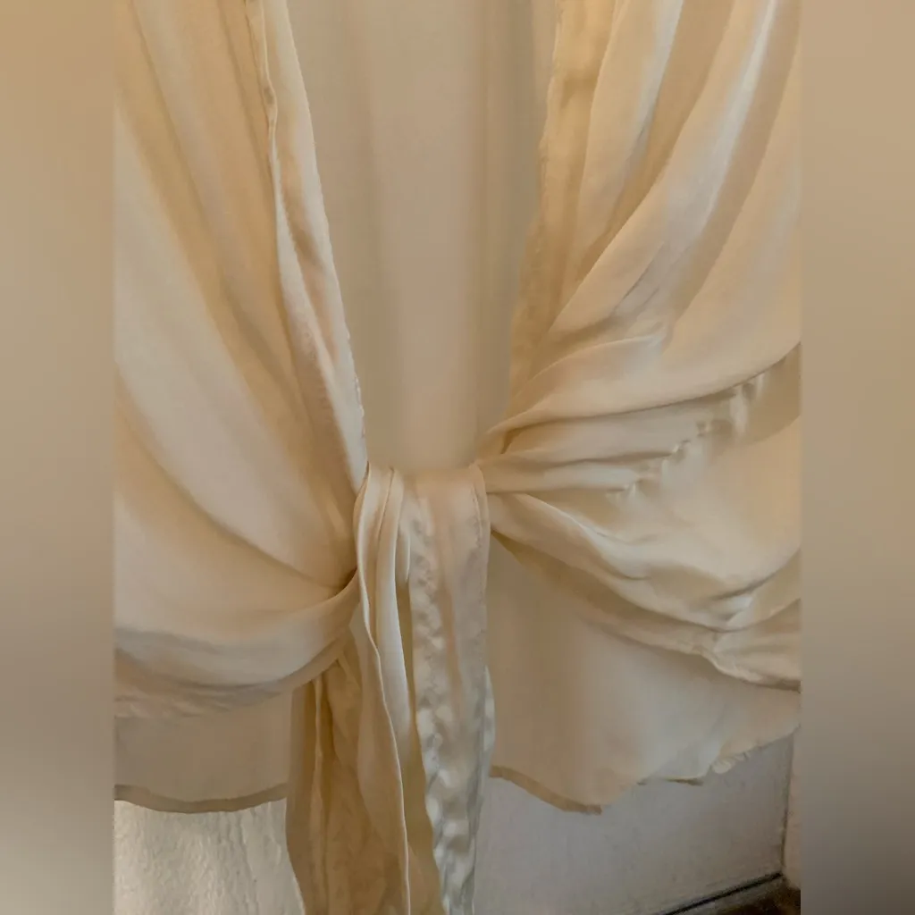Indah Silk open tie front long sleeve top Revolve  size XS - Image 5