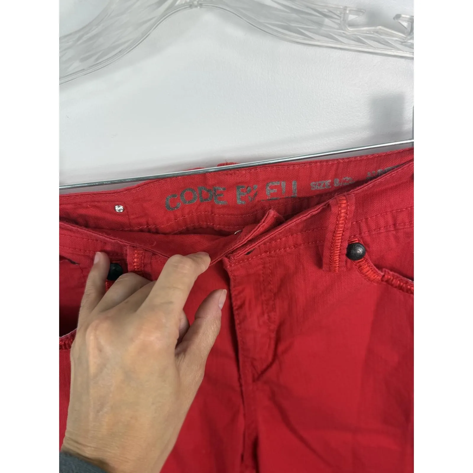 Cute Womens Jeans 6/28 Red - Image 3