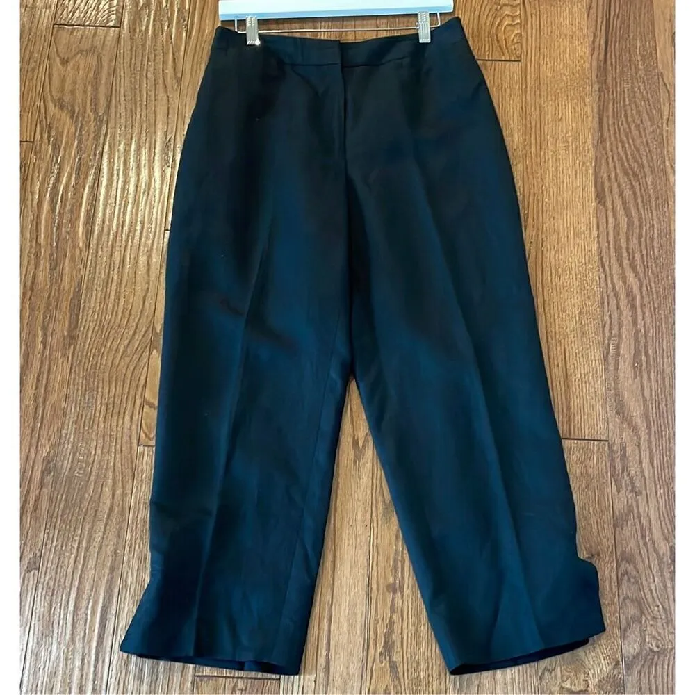 Loft Laura vintage linen blend black tapered pant size 10 - Image 2