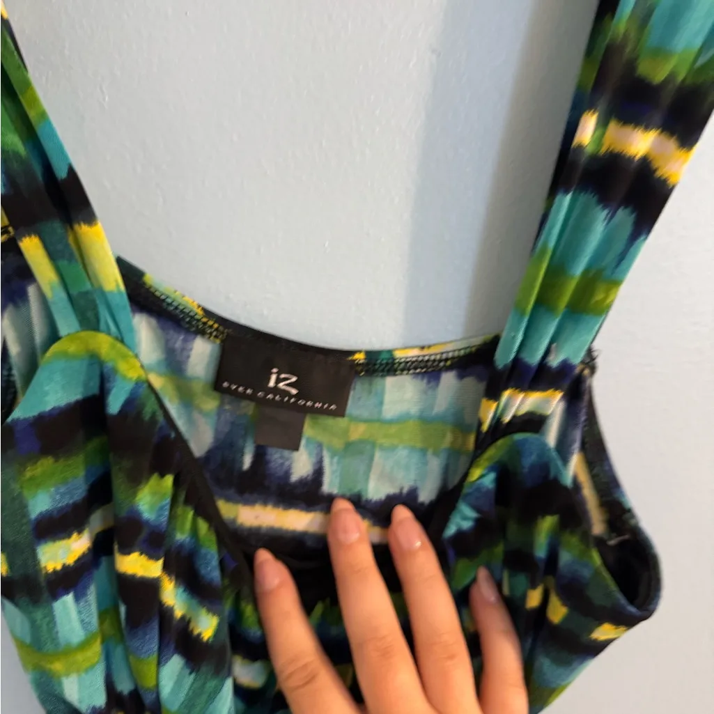 vintage y2k IZ byer california tank blouse with belt detail size S made in USA - Image 5