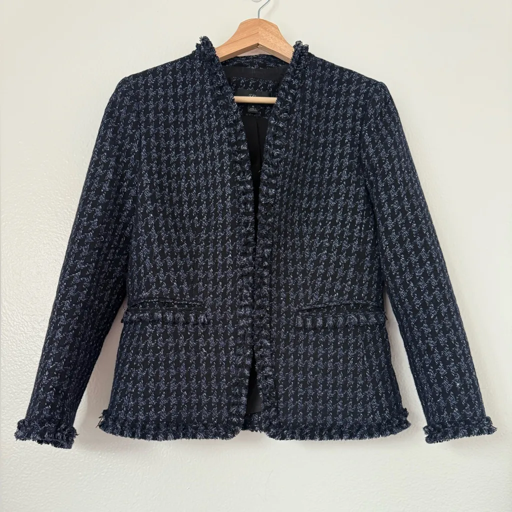 J.Crew Going-Out Blazer in Shadow Houndstooth women size 6 - Image 3