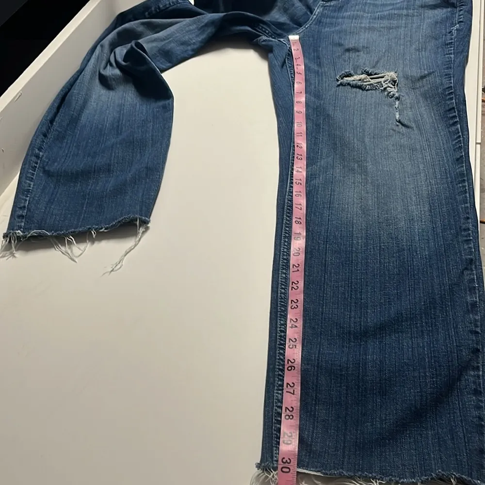 Lane Bryant jeans size 14 straight leg pants cotton blend some distress fall - Image 6