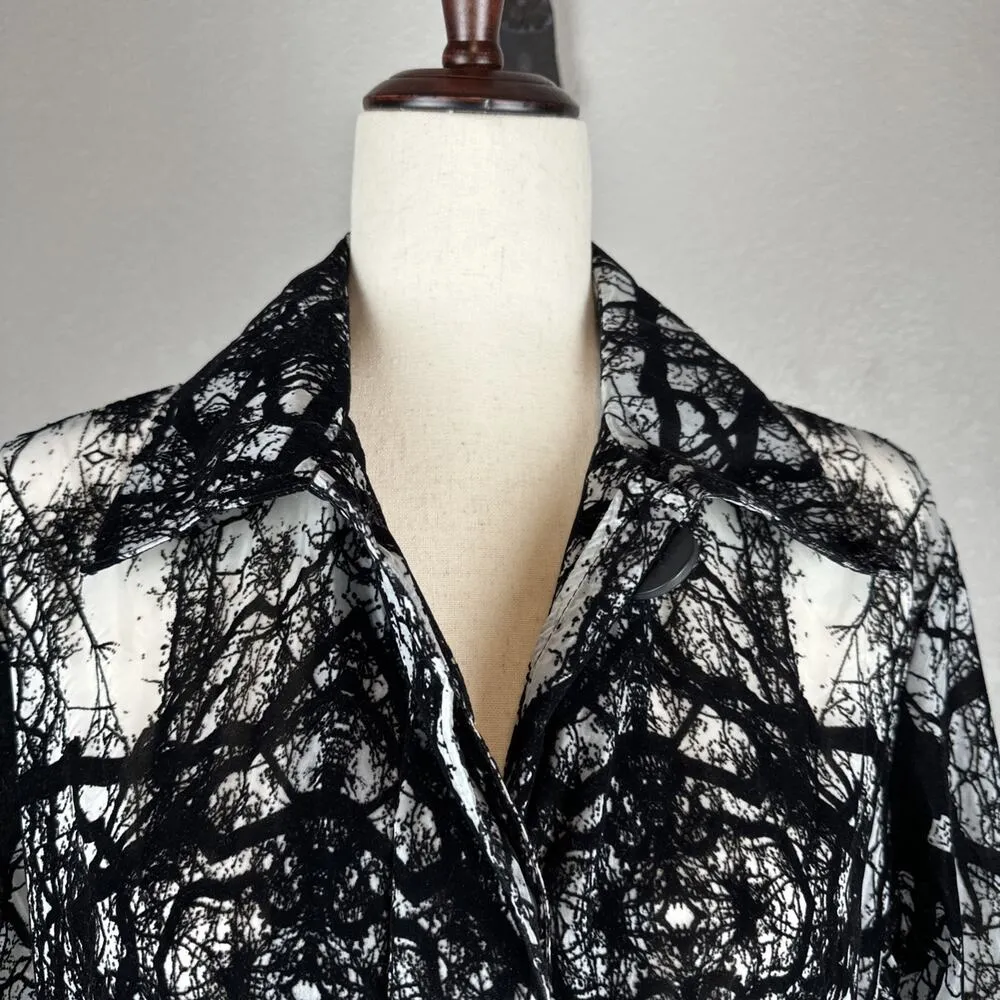 Mycra Pac One Womens Black Velvet Flocked Raincoat Size 0 - Image 2