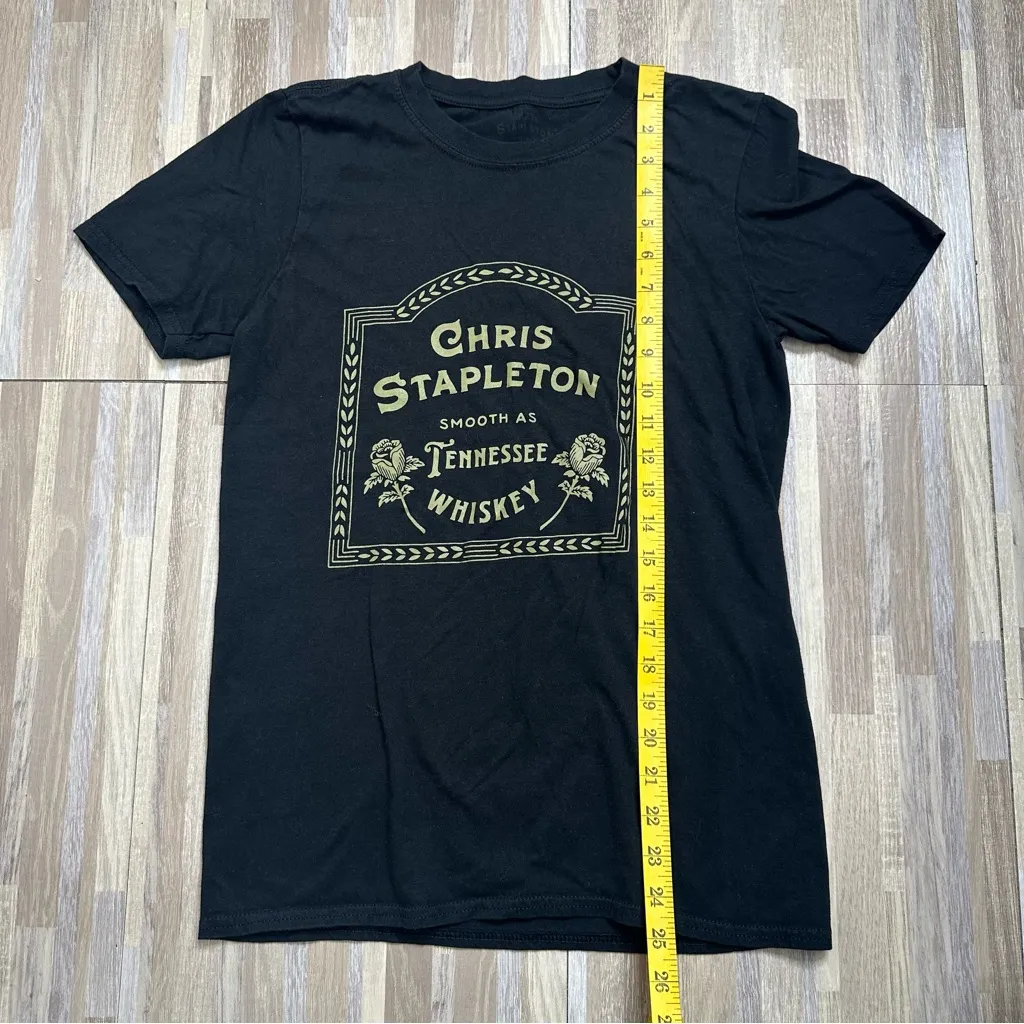 Chris Stapleton Shirt Women’s M Black Country Band Smooth As Tennessee Whiskey Size M - Image 4