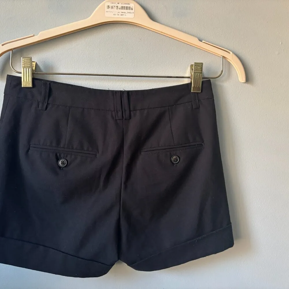 Zara Basic Womens XS Black Zippered Button Cuffed Shorts w/Pockets - Image 6