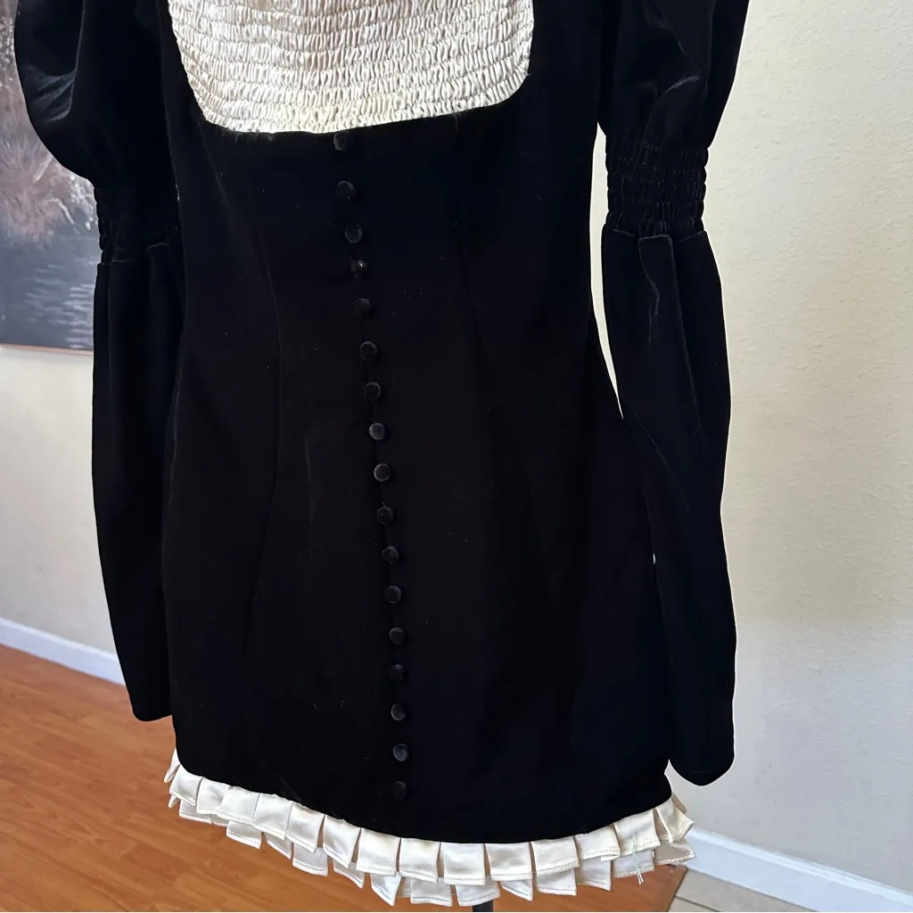 HOUSE OF CB size M  'Azaria' Black &‎ Vintage Cream Mini Dress NWOT - Image 10