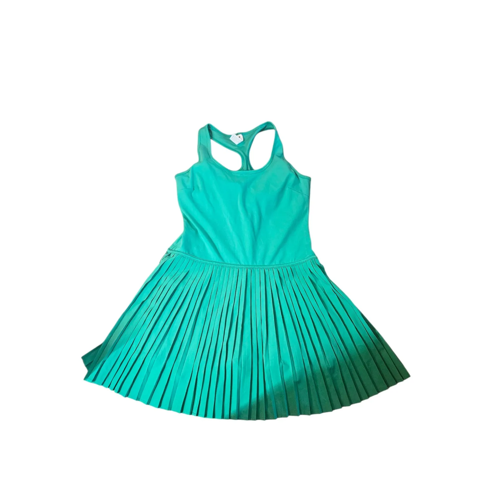 YOGALICIOUS Lux Net Motion Dress Pleated Tennis Athleisure Teal Green Size L - Image 4