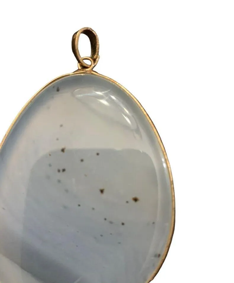 Boutique Pendent Translucent Cloudy And Black Speckled - Image 2