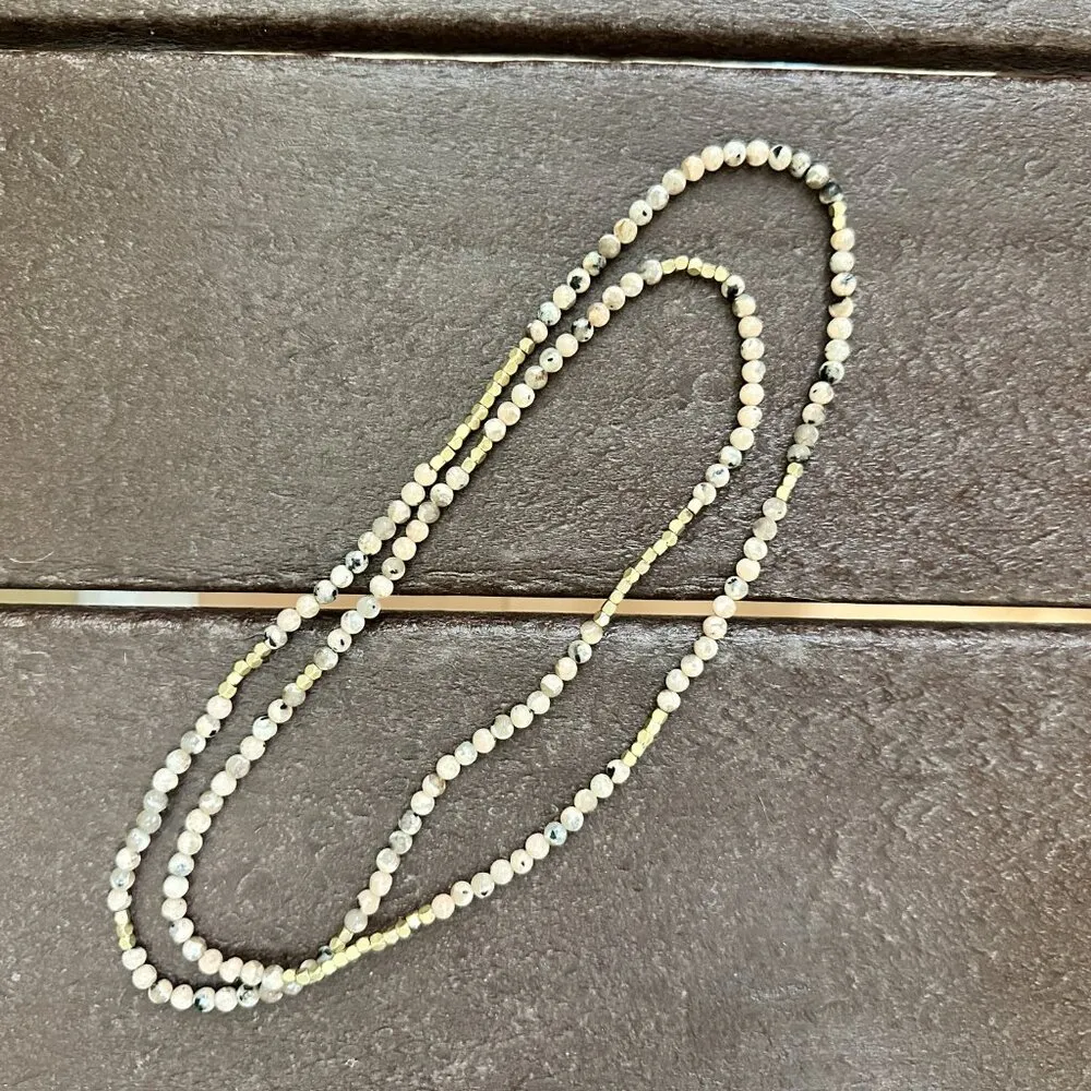 Stretch Stone Silver Bead Necklace /Bracelet - Image 9