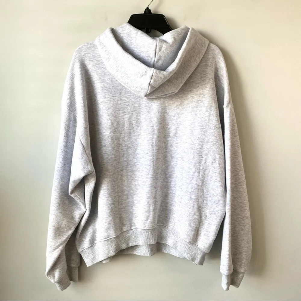 Skims Cotton Fleece Hoodie Light Heather Grey XL - Image 7