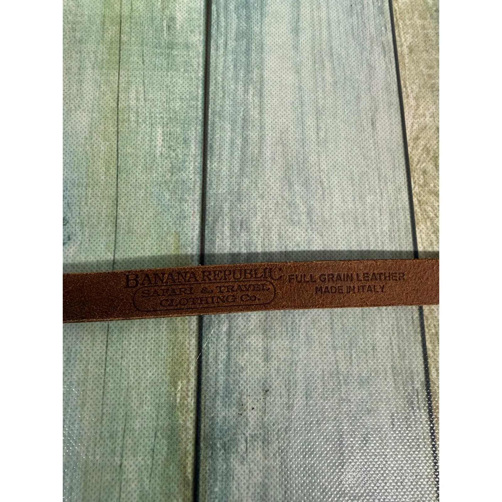 Banana Republic Safari Travel Clothing Brown Leather Belt Silver Buckle Vintage - Image 5