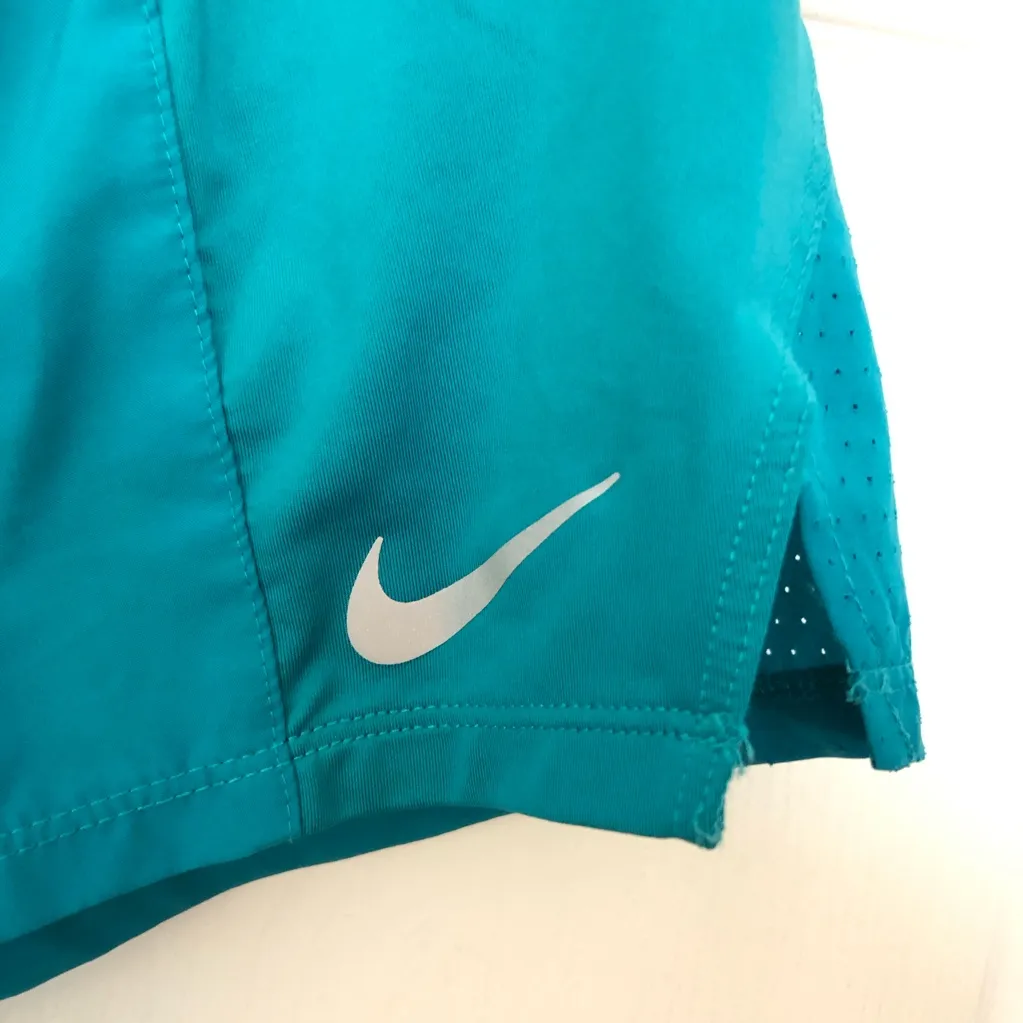 Nike Dri-fit Teal Blue Inner Lining Running Shorts Size S - Image 3