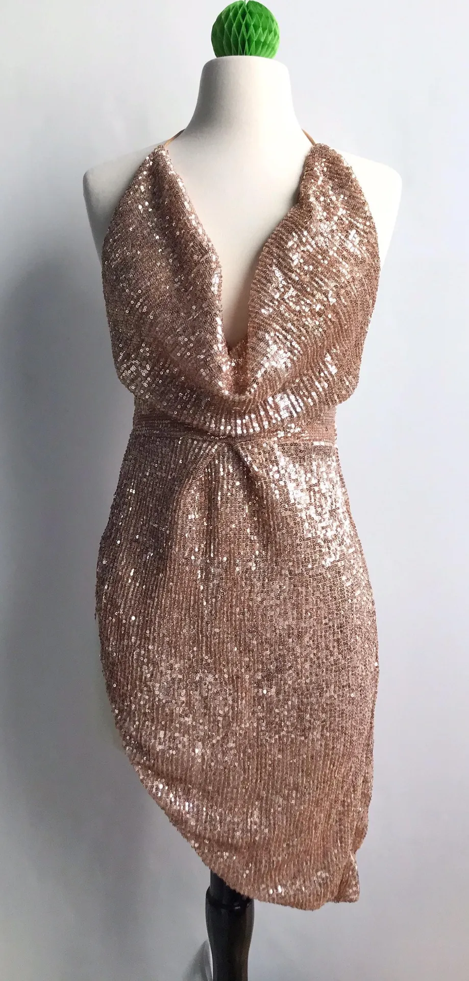 Rose gold sequin dress, size M Size M - Image 2