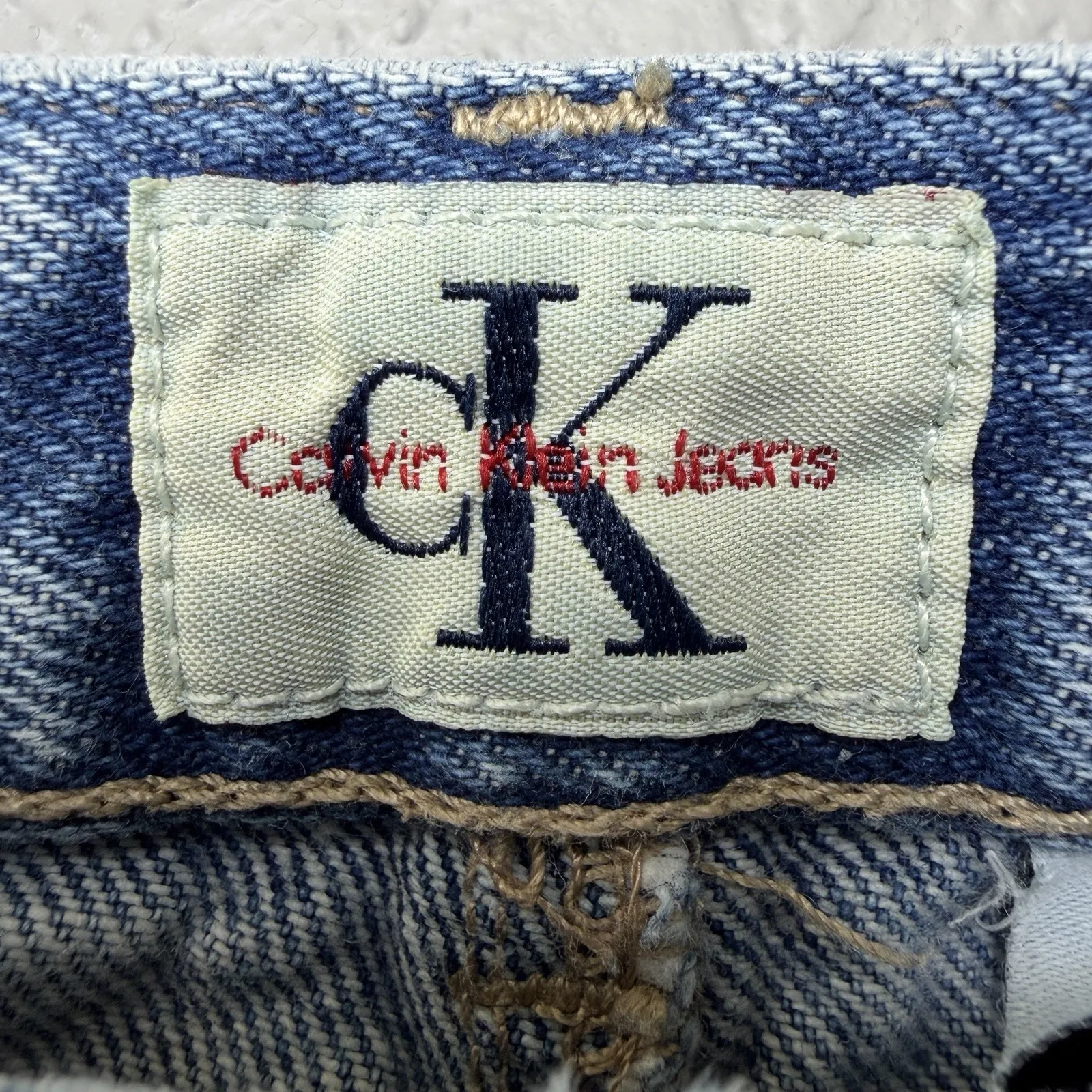 VTG 90s Calvin Klein Jeans Womens 26 Mom Straight Leg High Rise USA 100% Cotton - Image 7