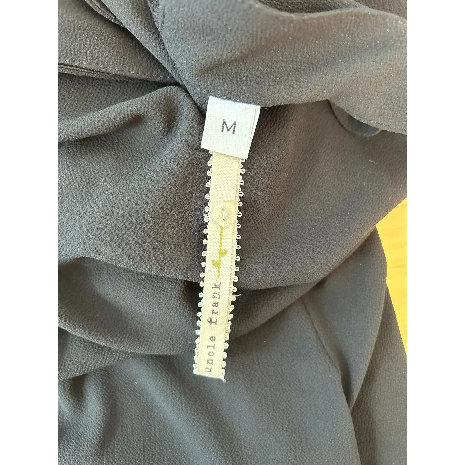 Uncle Frank Jumpsuit Medium Black Halter Style Wide Leg Cropped Country Club - Image 12