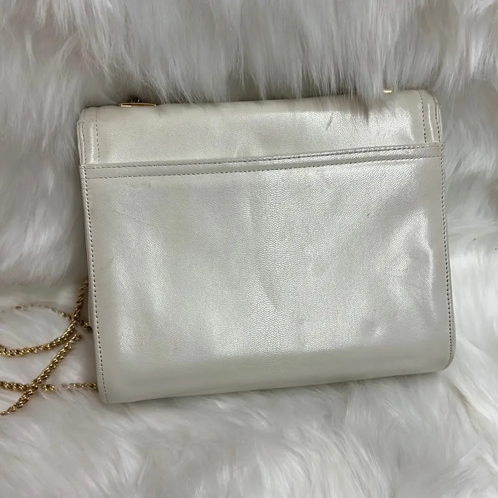 Vintage Frenchy of California Cream Evening Bag B30 Gold - Image 5