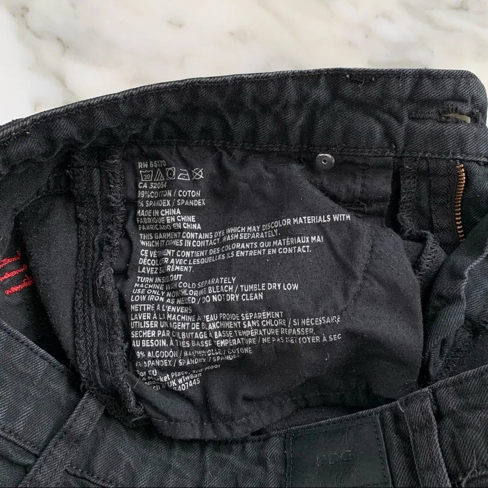 BDG Black Mid Rise Shortie Jean Shorts | Sz 26 - Image 6