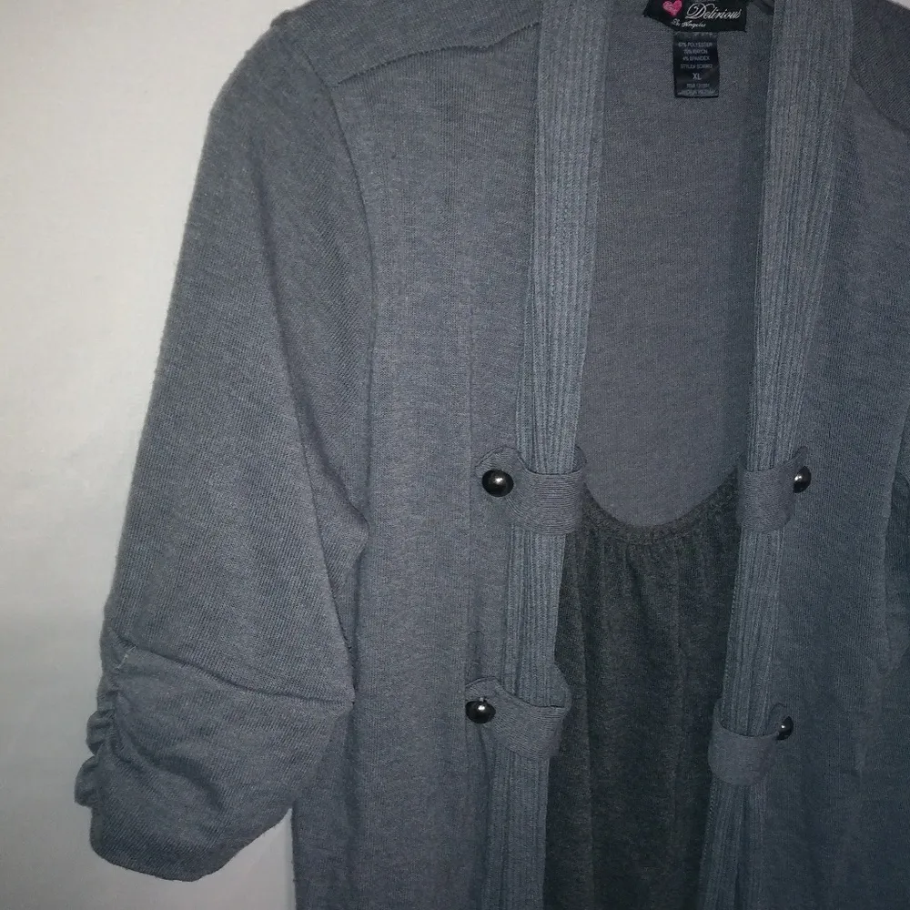 Delirious XL Gray Shrug Set Shell Jacket Size L - Image 2