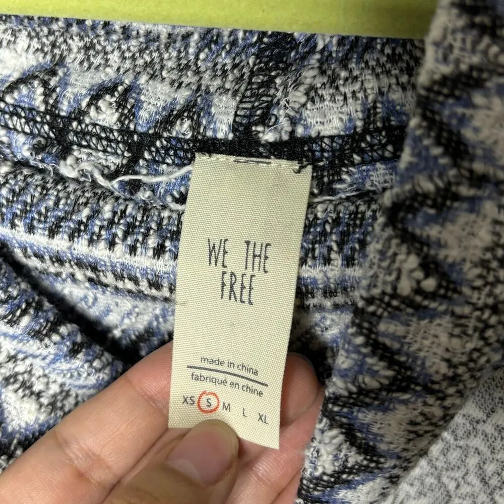 Free People We The Free Gray Frost At The Lodge Cropped Pullover Sz S - Image 5