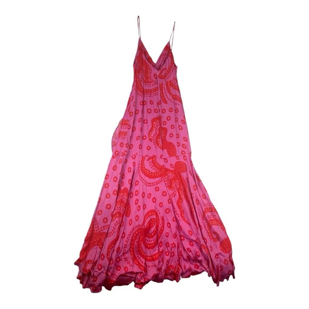 Farm Rio size medium Octocool Wrap dress pink red tropical beach resort maxi - Image 3