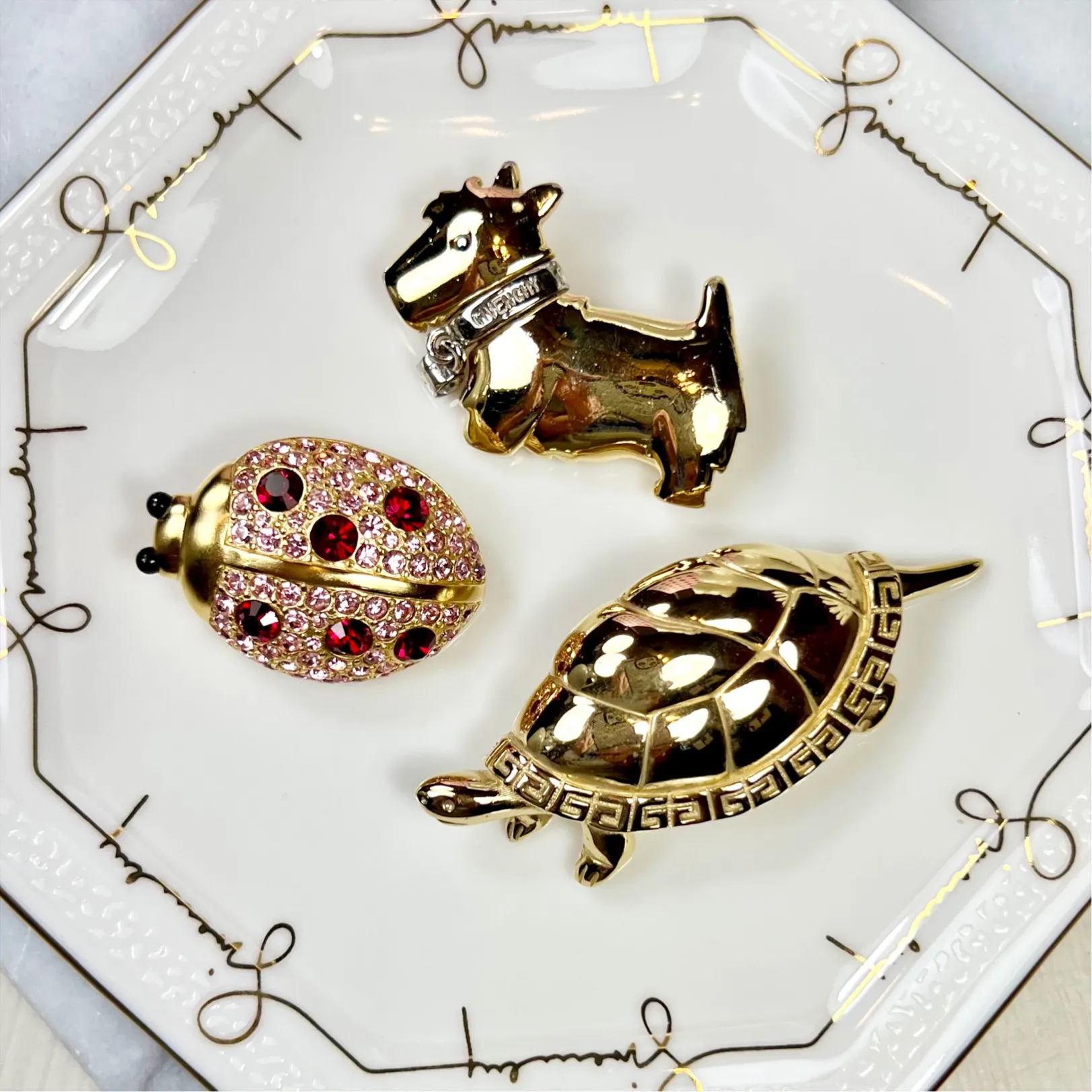 Givenchy Rare Vintage Crystal Lady Bug Brooch  - Image 5