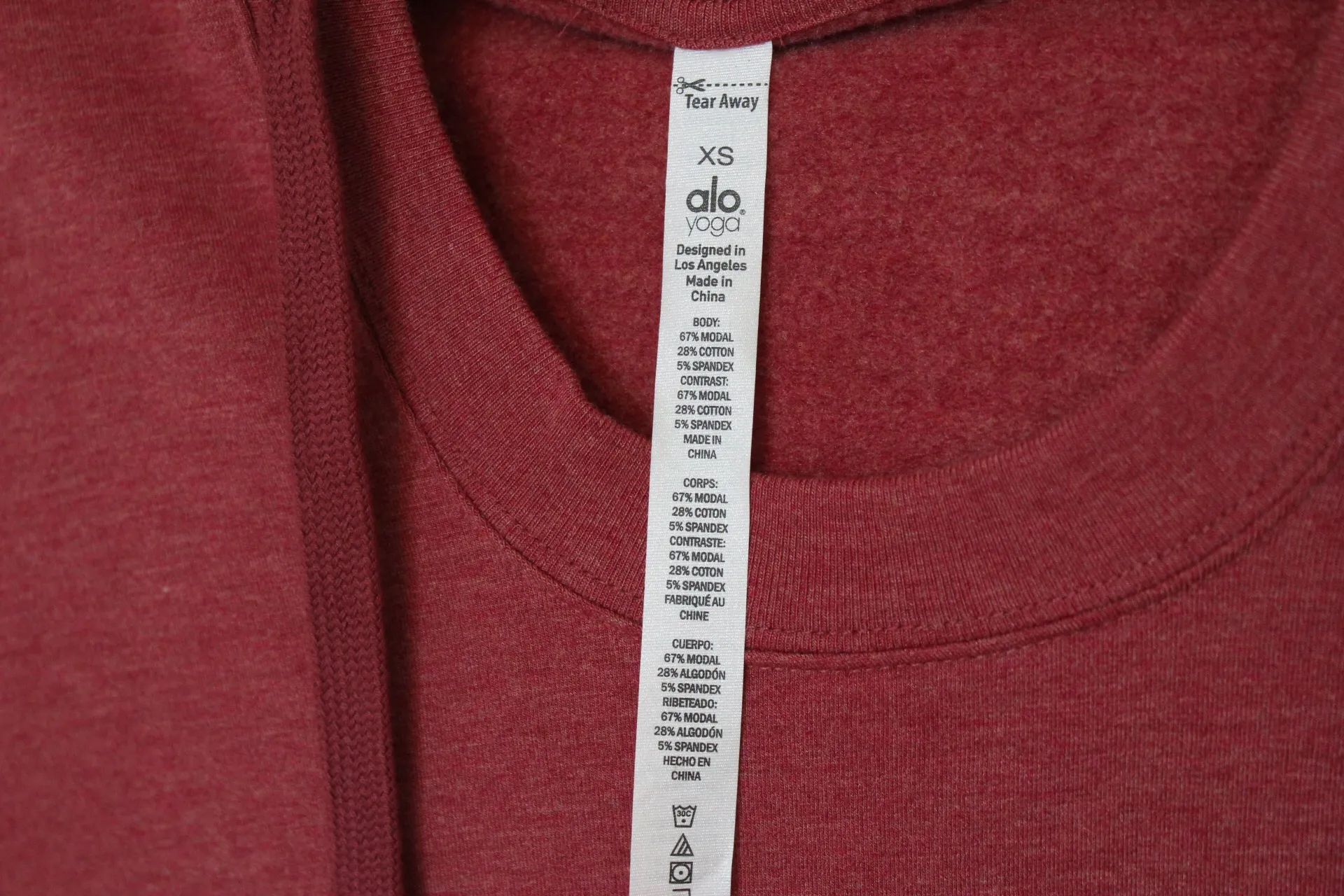 | Velvet Red Heather Fluid Tunic Essential Hoodie - Image 7