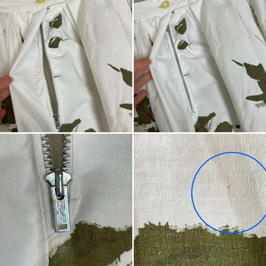 1950's A.A.A. Soap'n'Water Skirt Rose Pattern White Sailmates Holy Grail Rare Size XXS - Image 10