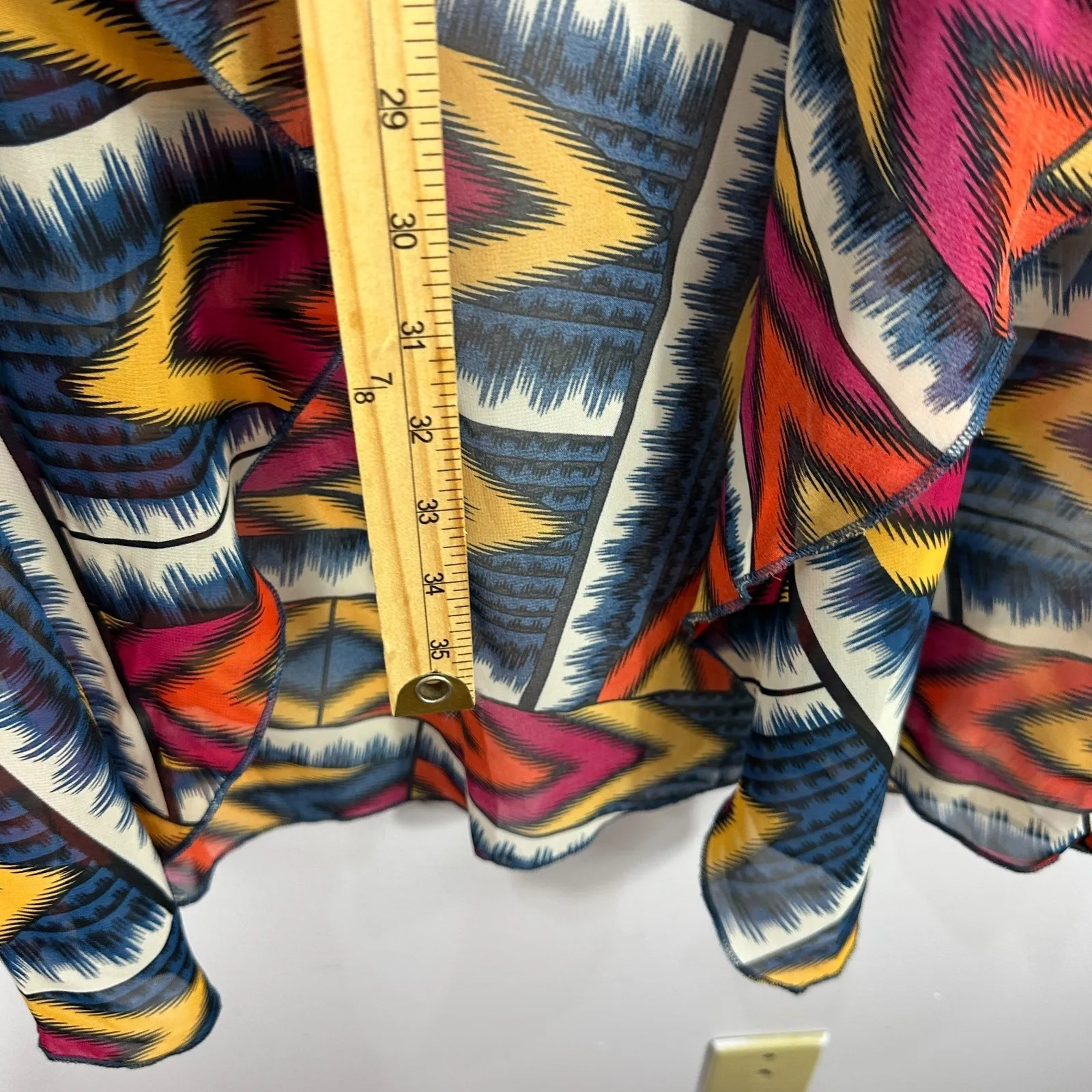 LuLaRoe Lindsay Kimono S Multicolor Geometric Sheer Boho Layering Cardigan - Image 6