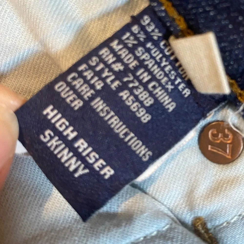 Madewell 9" High Riser Skinny Skinny Dark Blue Jeans Size 26 High Waisted Slim - Image 8