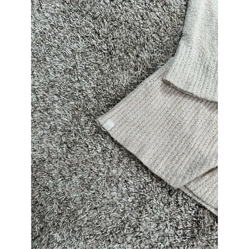 Barefoot Dreams CozyChic Lite Circle Lounge Cardigan Sweater Beige Cream L/XL - Image 7