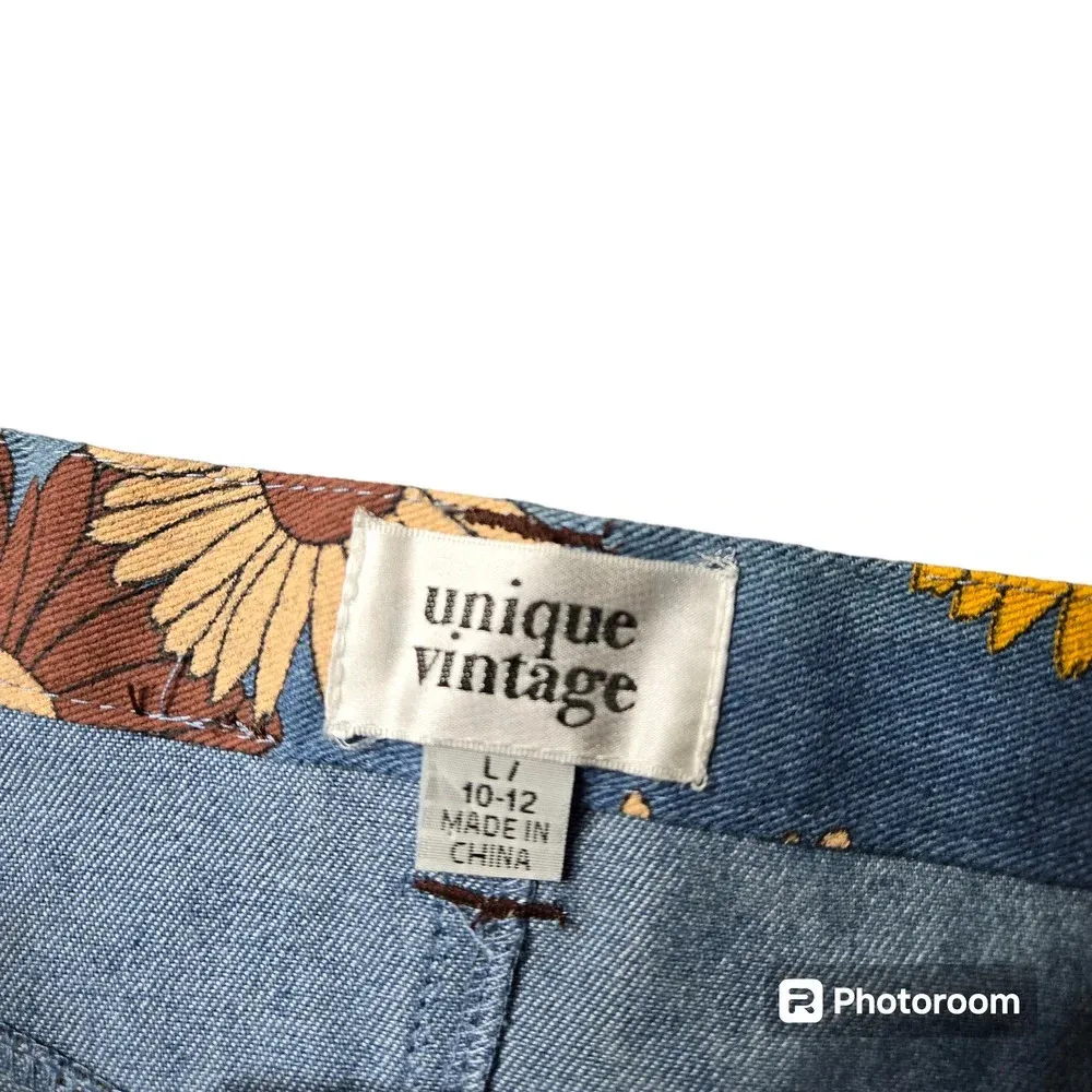 Unique Vintage Denim Like MIni Skirt - Image 3