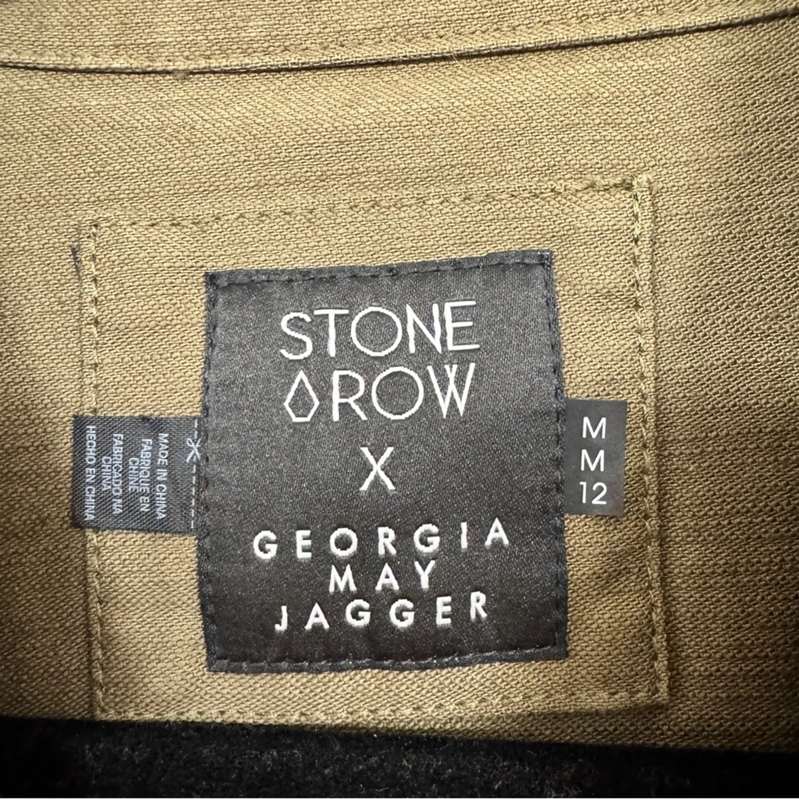Stone Row X Georgia May Jagger Green Utility Jacket Womens M Lightweight Casual Size M - Image 6