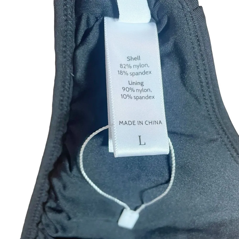 Andie Swimwear The Valencia Top Smooth Black Bikini Separates Size Large NWOT - Image 11
