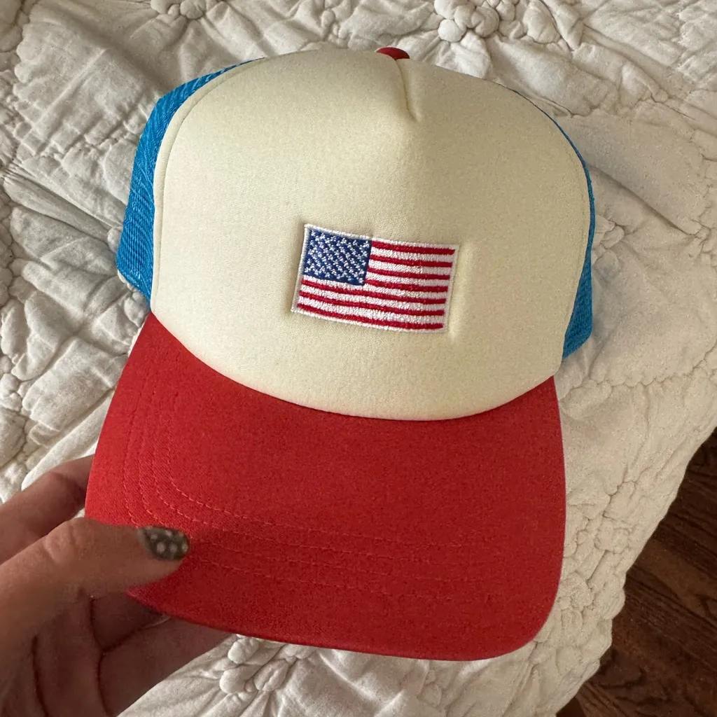 American Flag Trucker Hat - Image 2