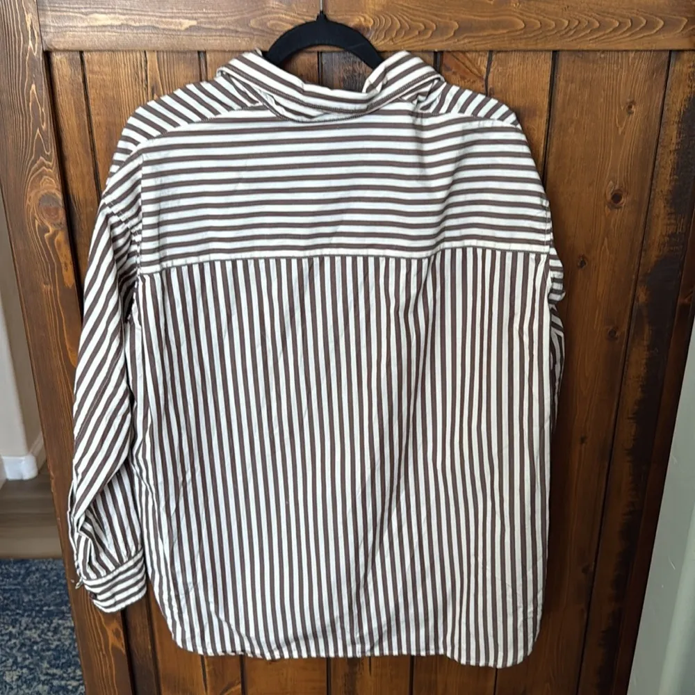 Aritzia Wilfred Free Relaxed Poplin Shirt, Size XS - Image 5