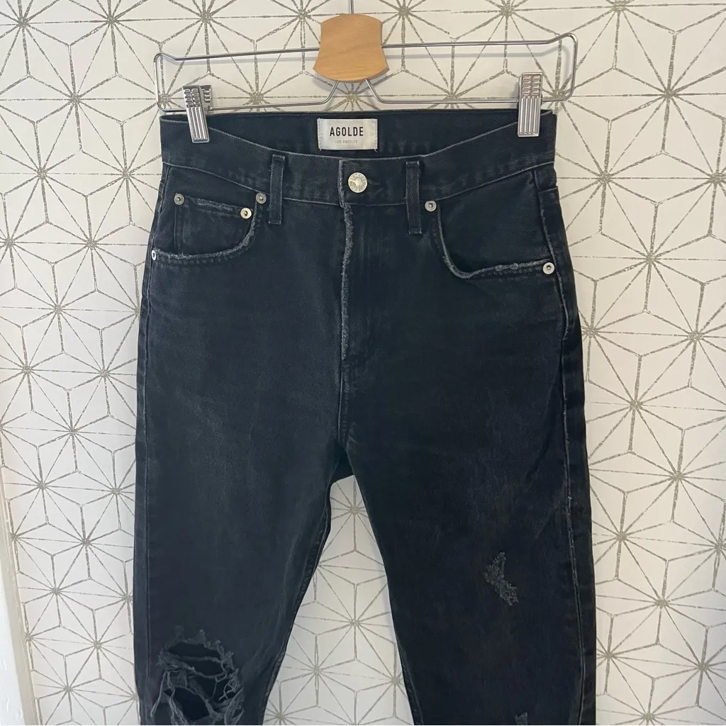 AGOLDE Cherie Jean High Rise in Distortion - Image 4