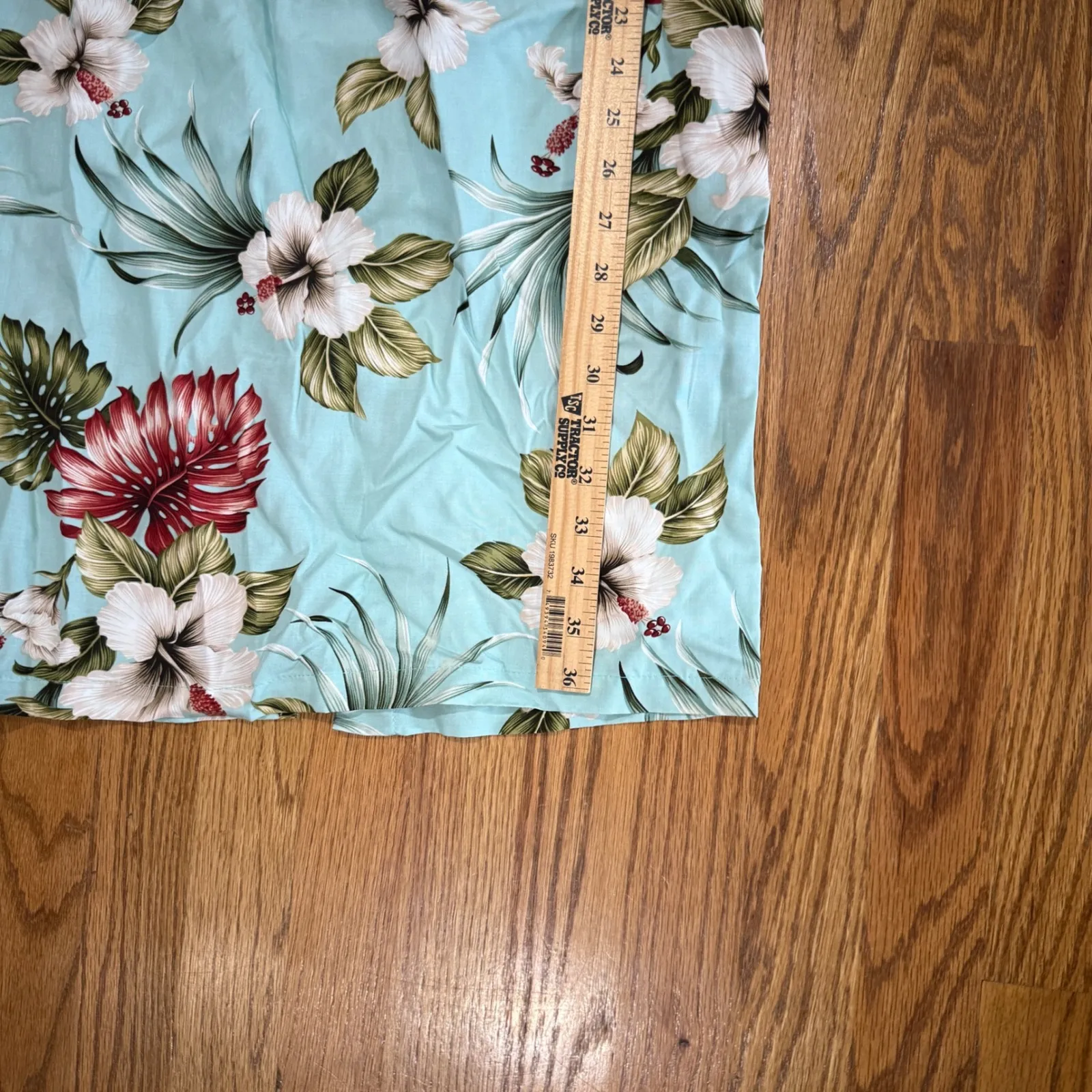 Paradise Bay Hawaiian Tropical Floral Dress S Blue - Image 5