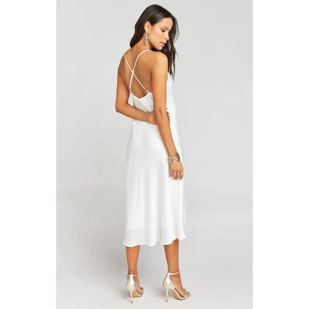 Show Me Your Mumu Verona Cowl Dress Ivory Luxe Satin S - Image 7