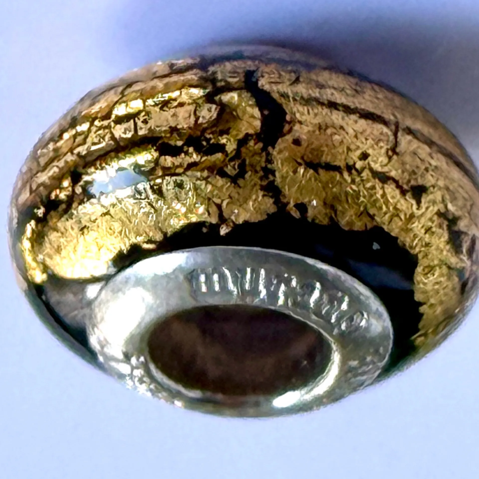 🇮🇹 Black and Gold Murano Glass Bead Charm with 925 Sterling Silver - Image 4