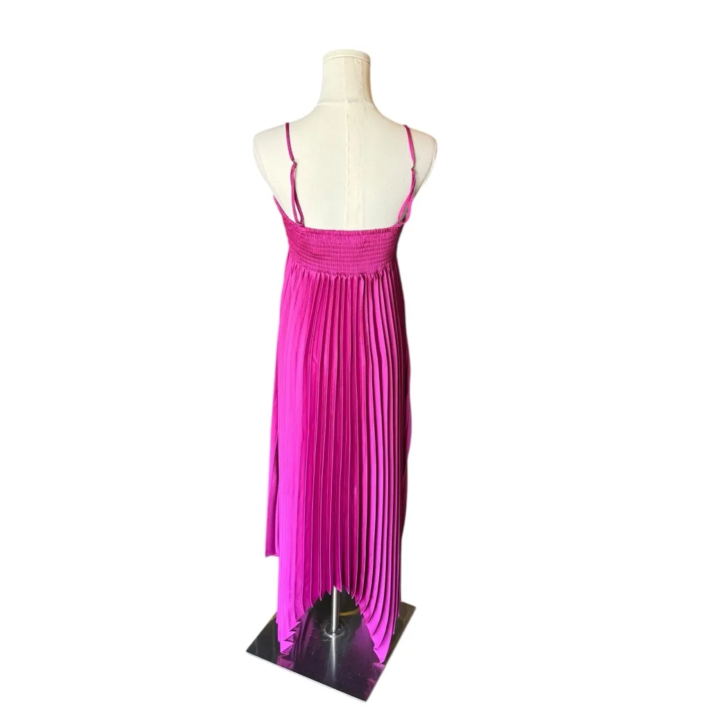 Petal & Pup - NWT Vikki Fuchsia Pleated Midi Dress Sz 6 - Image 5