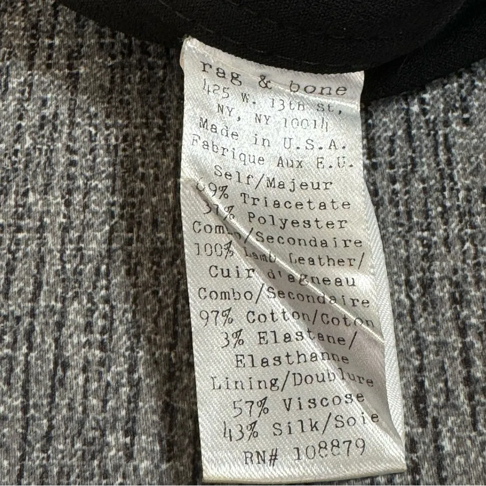 Rag & Bone Women’s Platini Leather Trim Shorts - Image 11