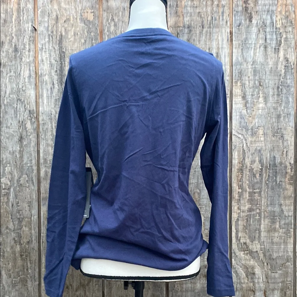 NFL Dallas Cowboys G-III 4Her by Carl Banks Navy Long Sleeve V-Neck Tee Size M - Image 3