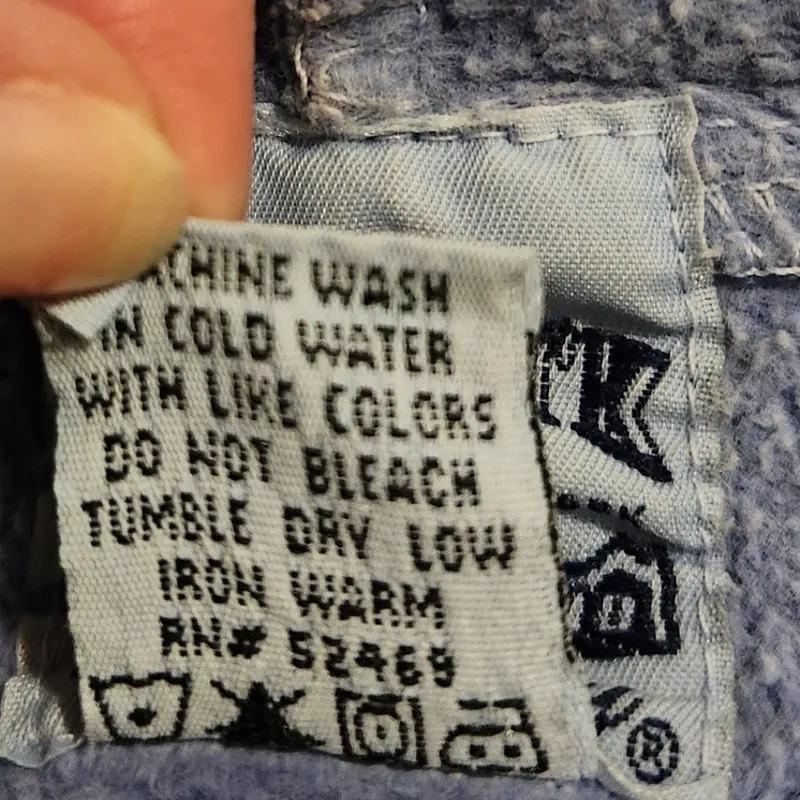 New York Laundry Blue Full Zip Cotton Athleisure Fleece Hoodie Sweatshirt Sze XL - Image 4