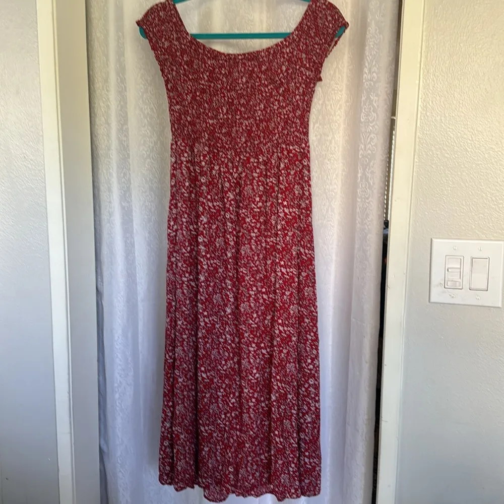 SHEIN MAXI SMOCKED TOP DRESS Sz: L - Image 2