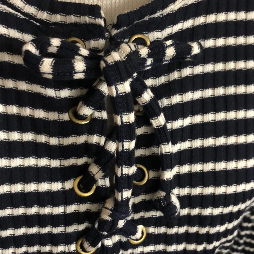 New Michael Kors ribbed knit top navy blue - Image 5