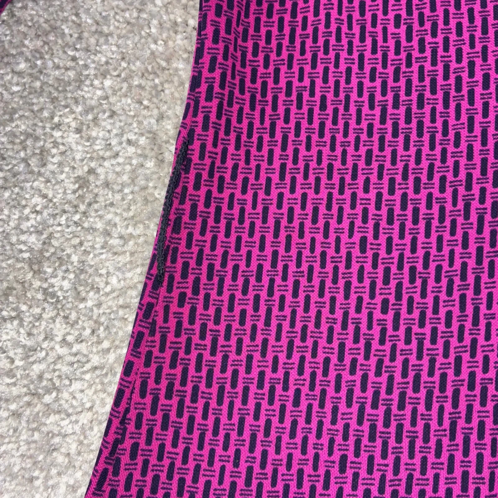 Tory Burch Womens S Dress Purple Geometric Print Button Neck Midi Classic Career - Image 6