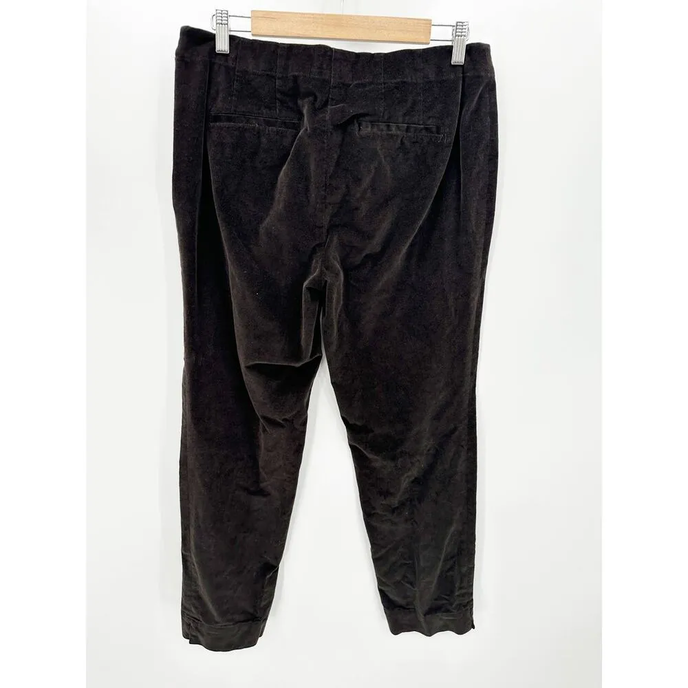 J. Jill Dark Brown Corduroy Cotton Blend Side Zip Pants Women's Size 12 - Image 2